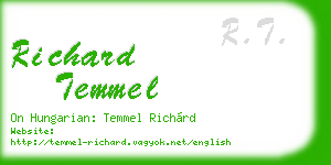 richard temmel business card