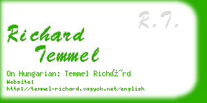 richard temmel business card